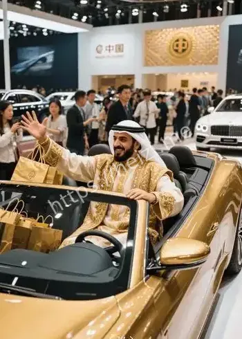 中东土豪上海车展买车